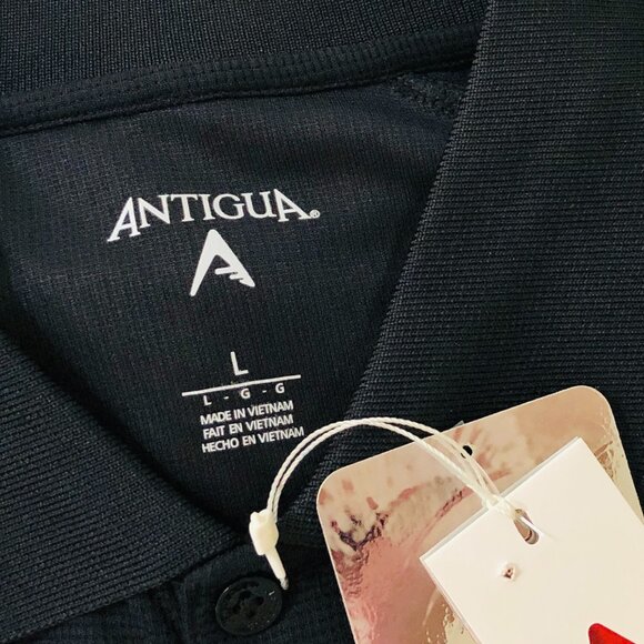 NEW Calgary Flames Antigua Men's Size Large Black Polo Shirt NWT - Picture 4 of 4